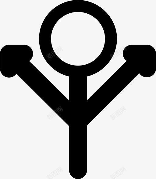 银色箭头V形符号图标svg_新图网 https://ixintu.com V形符号 人物 吊坠 实心符号 爵士手 符号 箭头 银色