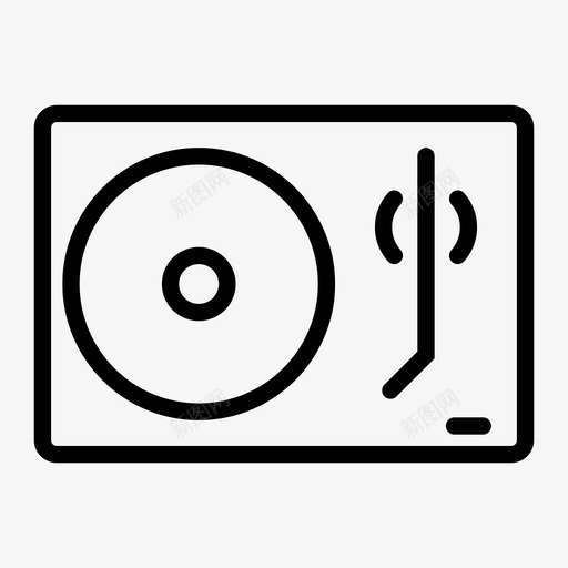 转盘唱片播放器图标svg_新图网 https://ixintu.com dj 专辑 乙烯基 俱乐部 唱片 在大俱乐部 播放器 派对 转盘 迪斯科 针 音乐