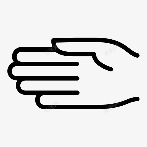 手手指手掌图标svg_新图网 https://ixintu.com 右手 手 手指 手掌 纸