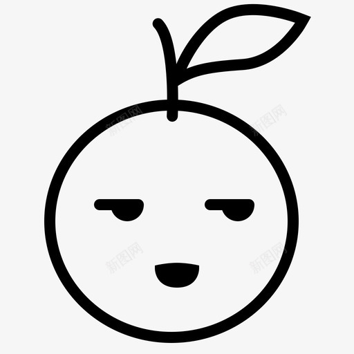 微笑结束橙色图标svg_新图网 https://ixintu.com 制造 化身 微笑 快乐 标签 橙色 橙色笑脸 眩光 笑 结束 脸