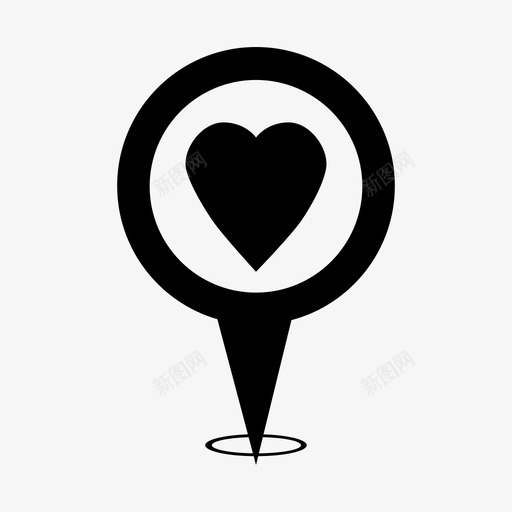 最喜欢的位置点针图标svg_新图网 https://ixintu.com 地图 地图标记 心 最喜欢的位置 标记 泡泡 点 爱 重游 针