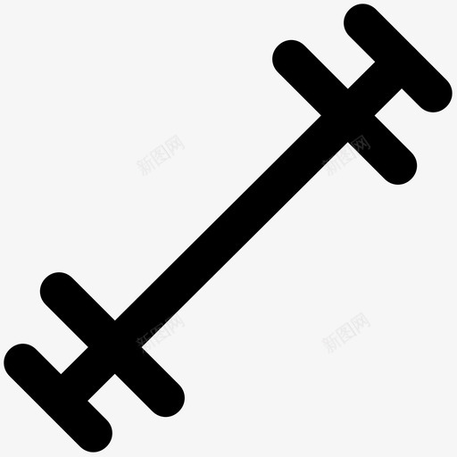 哑铃健康加粗线条图标svg_新图网 https://ixintu.com 健康加粗线条图标 哑铃