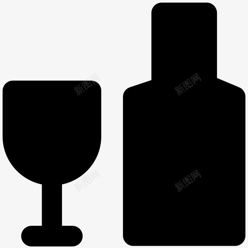 葡萄酒酒店和餐厅醒目的实心图标svg_新图网 https://ixintu.com 葡萄酒 酒店和餐厅醒目的实心图标