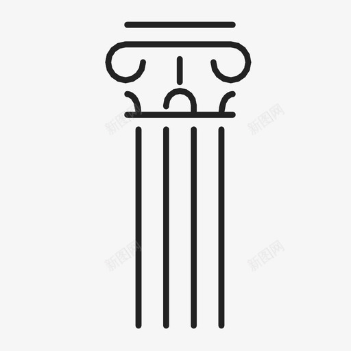 柱子景观风格图标svg_新图网 https://ixintu.com 博物馆 展台 支架 景观 柱子 装饰 视觉 雕像 风格