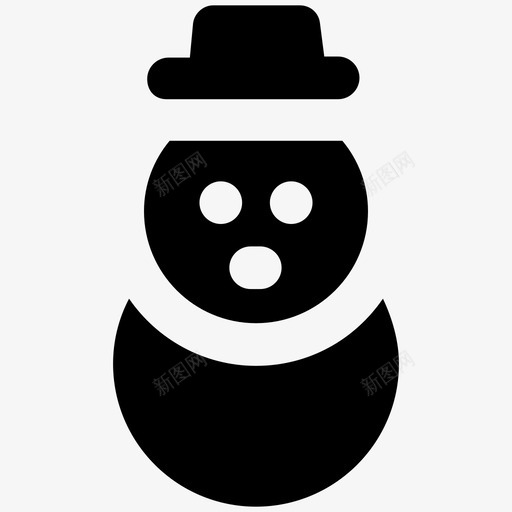 雪人冬天大礼帽图标svg_新图网 https://ixintu.com 冬天 圣诞大胆实心图标 圣诞雪人 大礼帽 寒冷 杰克弗罗斯特 胡萝卜 雪人 霜冻
