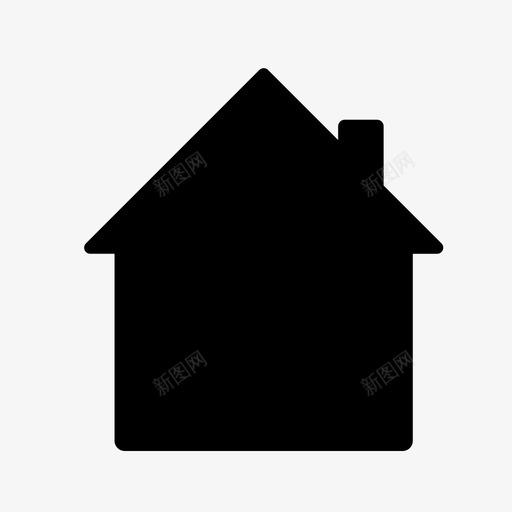 房子建筑物烟囱图标svg_新图网 https://ixintu.com 办公室 名片 商店 墙壁 家 屋顶 建筑物 房子 烟囱 门