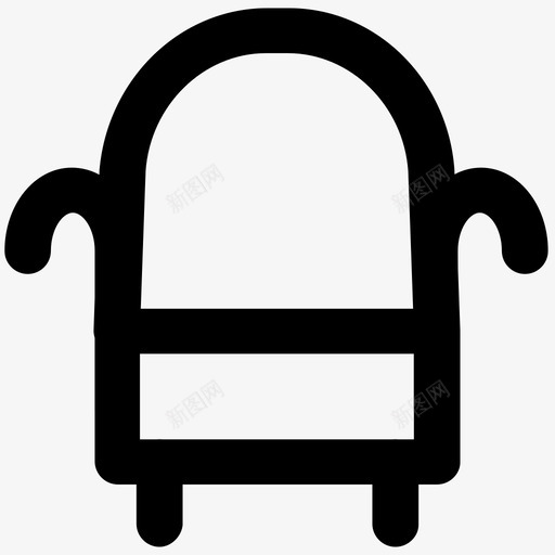 沙发建筑和家具加粗线条图标svg_新图网 https://ixintu.com 建筑和家具加粗线条图标 沙发