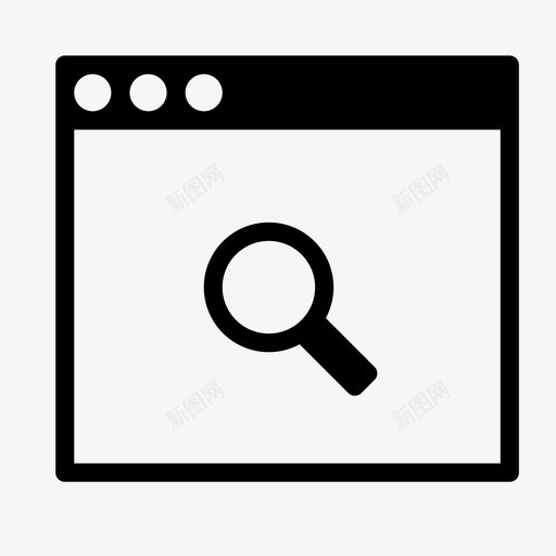 浏览器应用程序查找图标svg_新图网 https://ixintu.com 外观 平滑填充界面 应用程序 查找 浏览器 界面 研究 窗口 网站