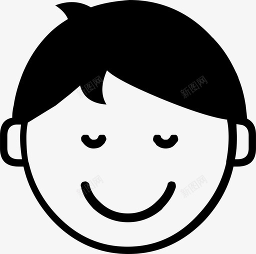 熟睡的男孩图标svg_新图网 https://ixintu.com 熟睡的男孩