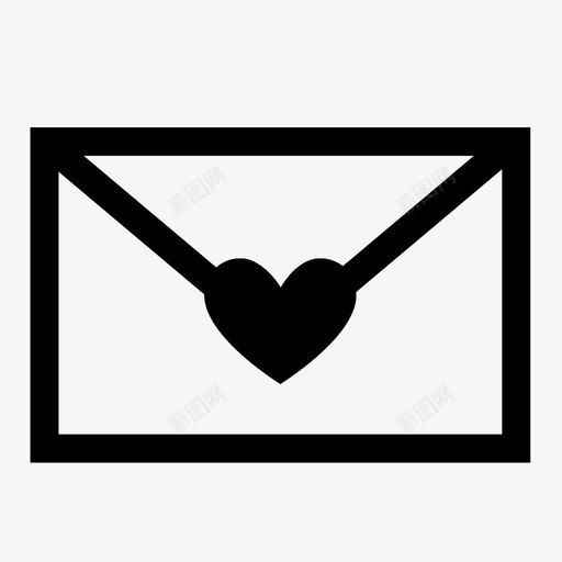 送爱好信封情人节图标svg_新图网 https://ixintu.com 好信封 心 情书 情人节 普通信封 漂亮的信封 精美信封 送爱 邮件