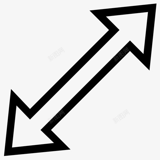 双头箭头wherewaffling图标svg_新图网 https://ixintu.com choice flusing pick ui线图标 waffling where 双头箭头 对角线方向 箭头指向 箭头指示