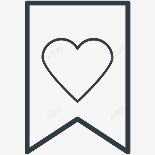 心丝带爱与浪漫线图标svg_新图网 https://ixintu.com 心丝带 爱与浪漫矢量线图标