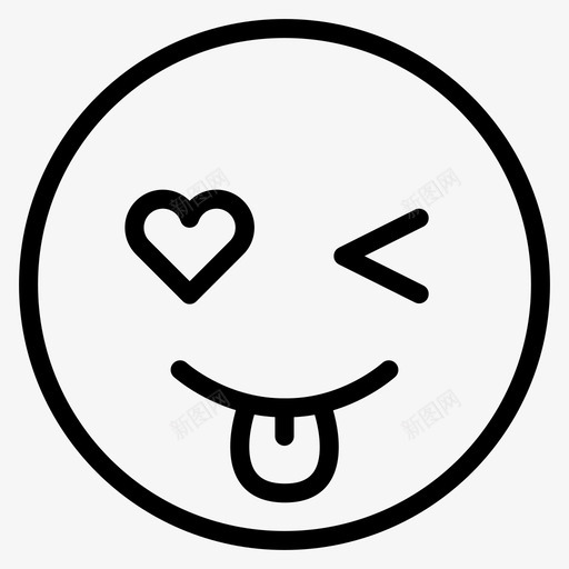 吐舌头调侃微笑图标svg_新图网 https://ixintu.com 吐舌头 孩子气 平滑的情绪 微笑 情绪 眨眼 翘鼻涕 脸 覆盆子 调侃
