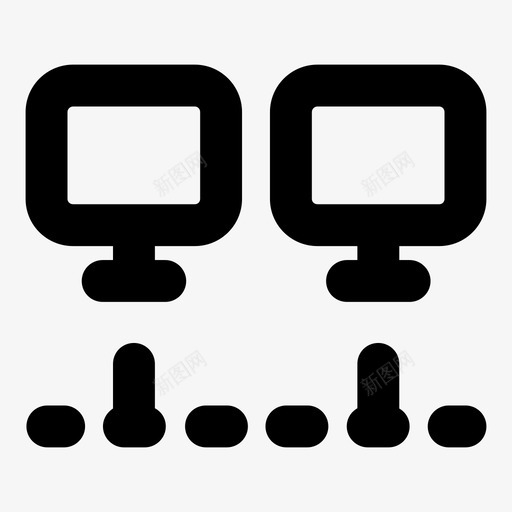 网络网络共享互联网图标svg_新图网 https://ixintu.com 互联网 共享 数据传输 电子 网络 网络共享 网络服务器粗体轮廓 计算机联网 连接 通信