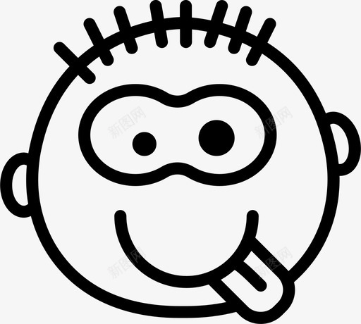 傻傻傻乎乎的感觉图标svg_新图网 https://ixintu.com 傻乎乎的 傻傻 哑巴 怪异 怪异表情 感觉 漂亮图标表情符号轮廓 男孩 脸 表情