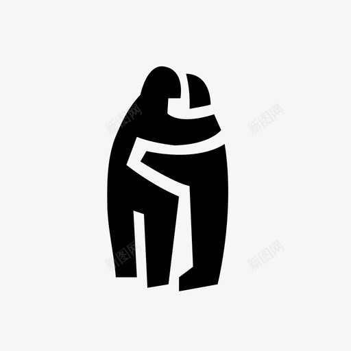 拥抱亲情关心图标svg_新图网 https://ixintu.com 两个人 亲情 关心 关系 化妆 情侣 拥抱 爱 生活
