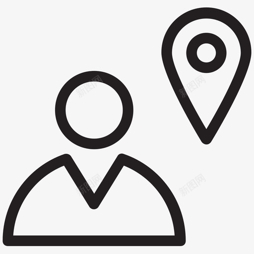 人员位置监视间谍图标svg_新图网 https://ixintu.com web和用户界面图标 人员位置 位置标记 地图pin 导航 监视 窥探 跟踪 间谍