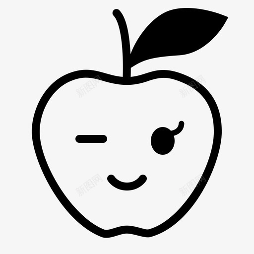 快乐苹果头像图标svg_新图网 https://ixintu.com 头像 微笑 快乐 有趣 满脸 笑脸苹果 脸 苹果 表情符号