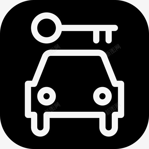 锁定停车位安全保护图标svg_新图网 https://ixintu.com 保护 安全 灯 车 轮胎 酒店实心图标 钥匙 锁定停车位 门