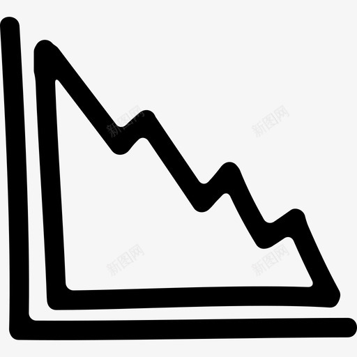 下降图形手绘轮廓商务手绘图标svg_新图网 https://ixintu.com 下降图形手绘轮廓 商务 手绘