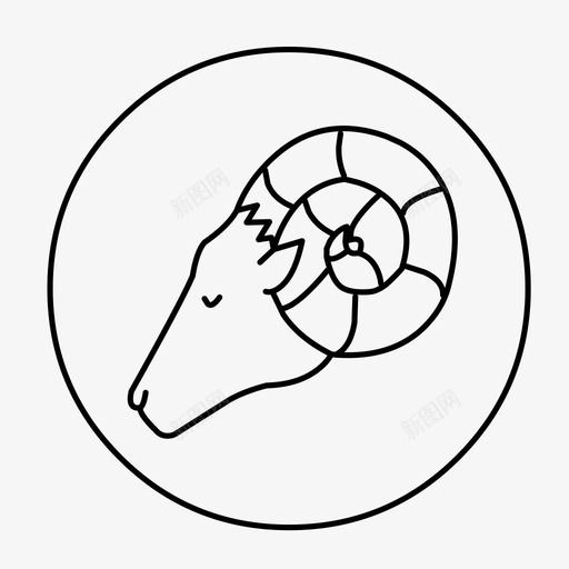 白羊座符号神秘图标svg_新图网 https://ixintu.com 意义 星座 未来 白羊座 神秘 符号 解释 黄道十二宫 黄道学