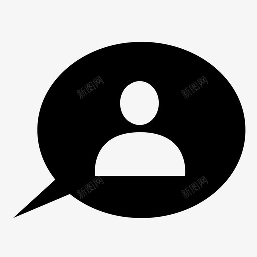 用户气泡谈话语音气泡图标svg_新图网 https://ixintu.com 个人信息 个人资料 对话 用户气泡 电子商务图标 社交 识别 语音气泡 谈话