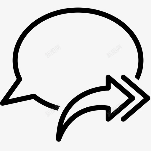 消息全部回复收件人目的地图标svg_新图网 https://ixintu.com 交谈 发送 响应 多个 平滑线聊天 收件人 气泡 消息全部回复 目的地 箭头 聊天