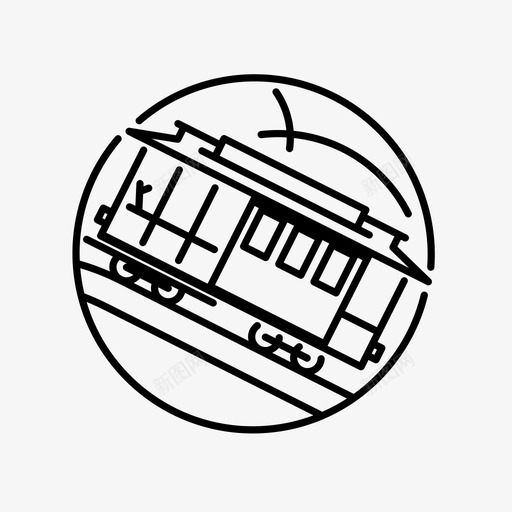 旧金山缆车图标svg_新图网 https://ixintu.com 旧金山缆车