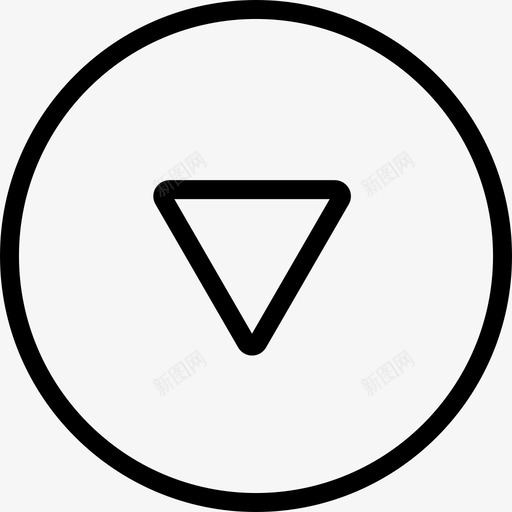 向下指向南方向上相反图标svg_新图网 https://ixintu.com 压碎图标箭头轮廓 向上相反 向下 圆圈 指向南方 指示方向 按钮 方向 标志 符号 箭头