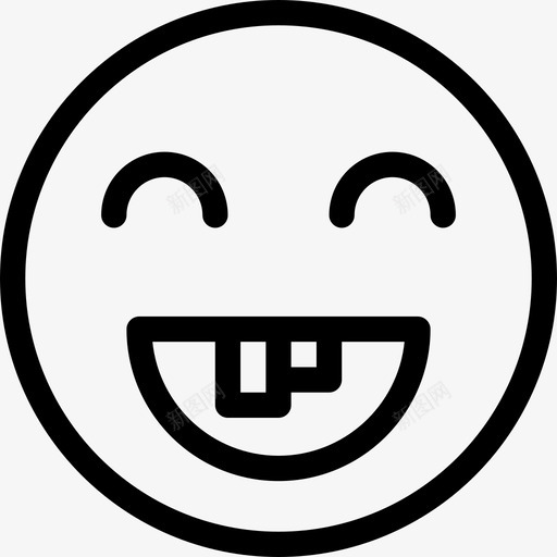 傻乎乎的愚蠢的有趣的图标svg_新图网 https://ixintu.com 傻乎乎的 傻子 哑巴 愚蠢的 感觉 有趣的 漂亮图标表情符号轮廓 符号 脸 表情符号