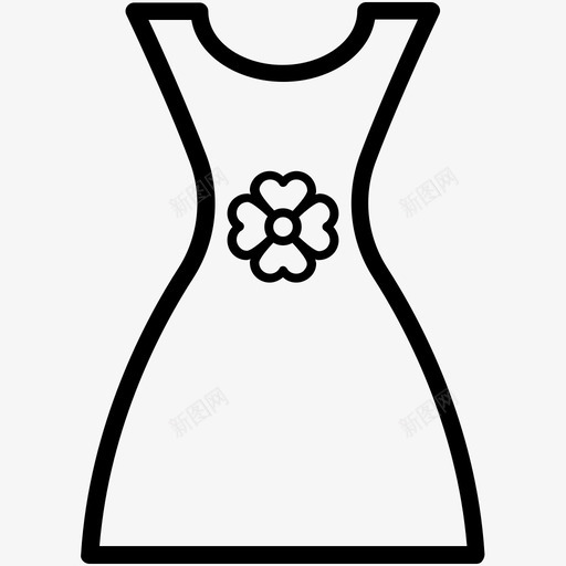 连衣裙女装太阳裙图标svg_新图网 https://ixintu.com 喇叭裙 太阳裙 女孩 女装 庆祝向量图标 服装 派对礼服 裙子 连衣裙