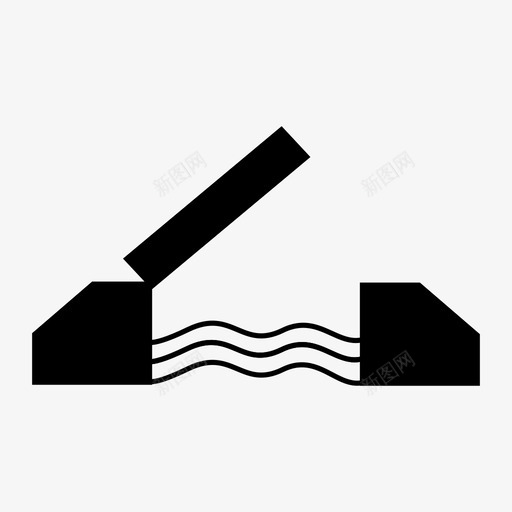 船桥海通道图标svg_新图网 https://ixintu.com 护城河 水 海 移动 绘制 船桥 通道 高程