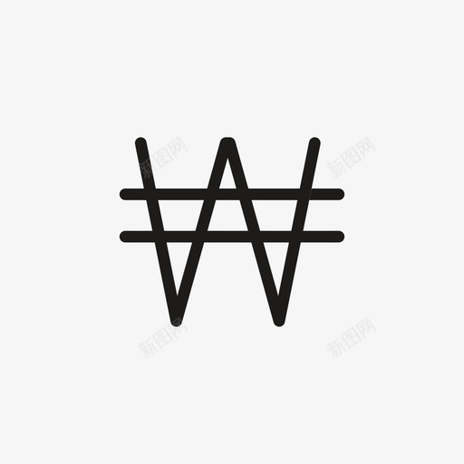 韩元韩国朝鲜图标svg_新图网 https://ixintu.com 世界货币 和 好 朝鲜 狗 看 货币 酷 钱 韩元 韩国