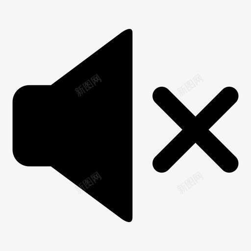 静音取消耳聋图标svg_新图网 https://ixintu.com 取消 扬声器 无声音 耳聋 静音 音量 音量降低