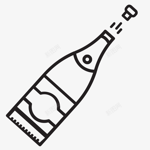 香槟酒瓶爆裂吐司玻璃杯图标svg_新图网 https://ixintu.com 吐司 新年派对 泡腾 爆裂 玻璃杯 葡萄酒 软木塞 酒精 饮料 香槟酒瓶爆裂