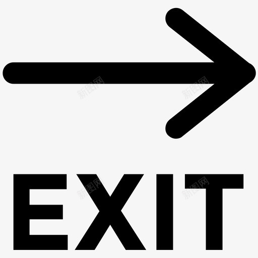 出口箭头酒店粗体线图标svg_新图网 https://ixintu.com 出口箭头 酒店粗体线图标