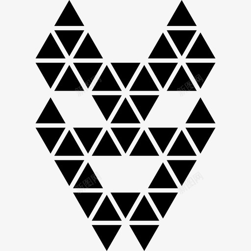 多边形狼头动物图标svg_新图网 https://ixintu.com 动物 多边形狼头