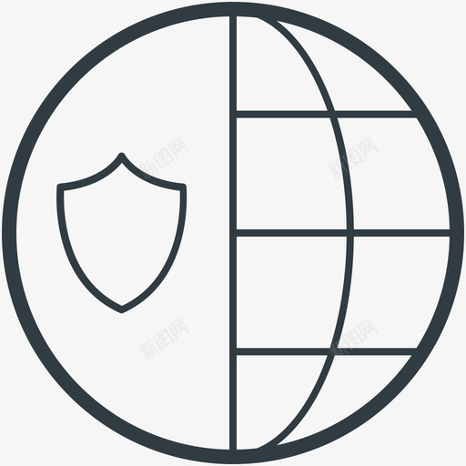 互联网安全安全线图标svg_新图网 https://ixintu.com 互联网安全 安全矢量线图标