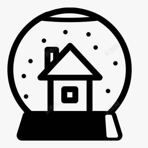 雪球展示件物品图标svg_新图网 https://ixintu.com 冬天 圣诞节 展示件 新年 材料 物品 雪球