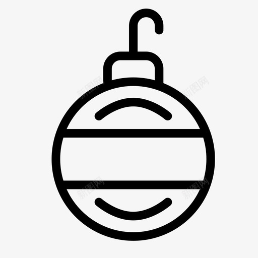 圣诞饰品球饰品图标svg_新图网 https://ixintu.com 冬季 圣诞饰品 平滑假日 欢乐 球 节日 装饰 饰品