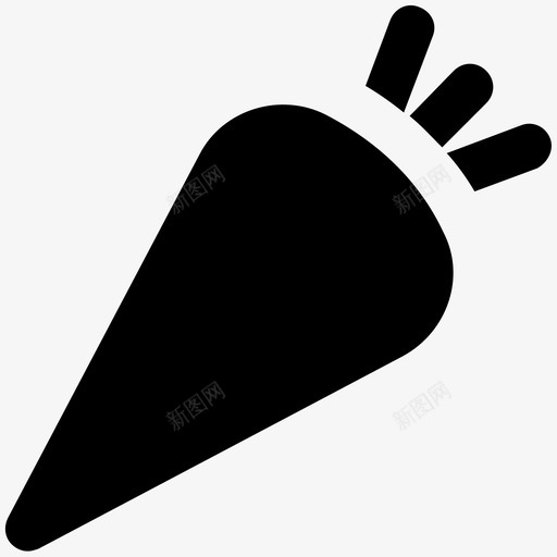 胡萝卜自然大胆的固体图标svg_新图网 https://ixintu.com 胡萝卜 自然大胆的固体图标