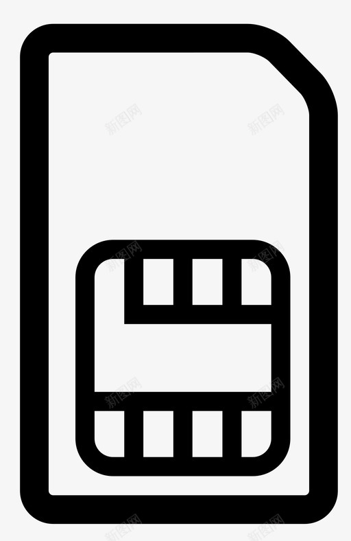 sim卡记录电话芯片图标svg_新图网 https://ixintu.com gsm id sim卡 号码 安全卡 电信 电话芯片 联系人 记录