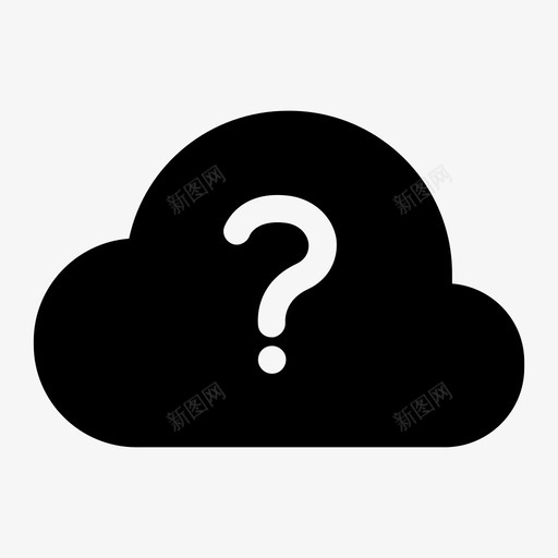 云问题思考拼图图标svg_新图网 https://ixintu.com 云信息 云停止 云存储 云问题 关于 冰淇淋 好奇 思考 拼图 询问