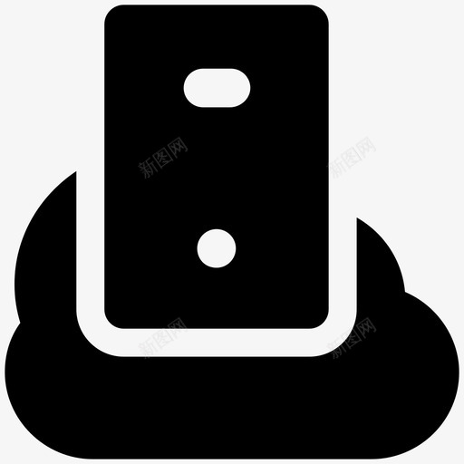 移动性云计算大胆的实体图标svg_新图网 https://ixintu.com 云计算大胆的实体图标 移动性