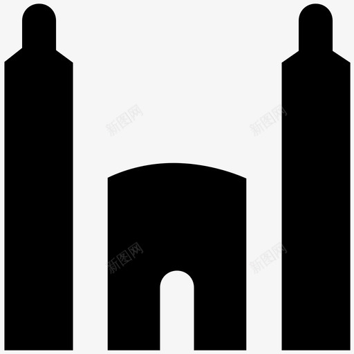 城堡建筑和家具大胆的固体图标svg_新图网 https://ixintu.com 城堡 建筑和家具大胆的固体图标