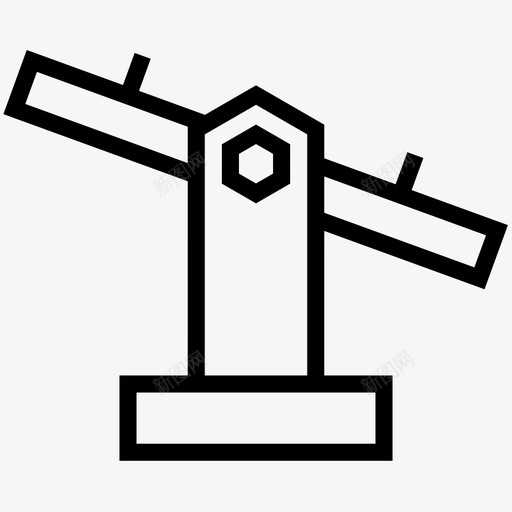 跷跷板平衡儿童图标svg_新图网 https://ixintu.com 乐趣 儿童 向上 向下 平衡 操场 有棱角的儿童 跷跷板 重量