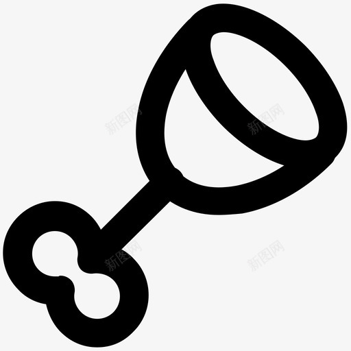 腿片圣诞粗线条图标svg_新图网 https://ixintu.com 圣诞粗线条图标 腿片