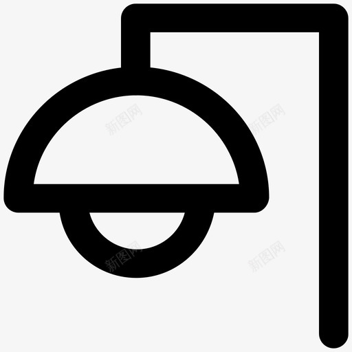 房间灯建筑和家具加粗线图标svg_新图网 https://ixintu.com 建筑和家具加粗线图标 房间灯