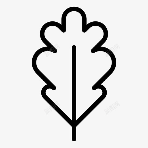 橡树叶秋天树叶图标svg_新图网 https://ixintu.com 春天 树 树叶 植物 橡树叶 生长 秋天
