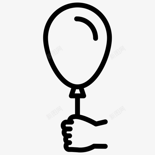 手拿气球气球生日图标svg_新图网 https://ixintu.com 庆祝 手拿气球 拿着气球 气球 生日